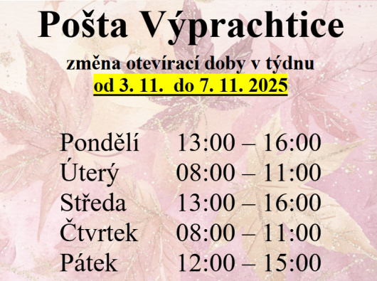 Obrázek: Pošta 1 listopad